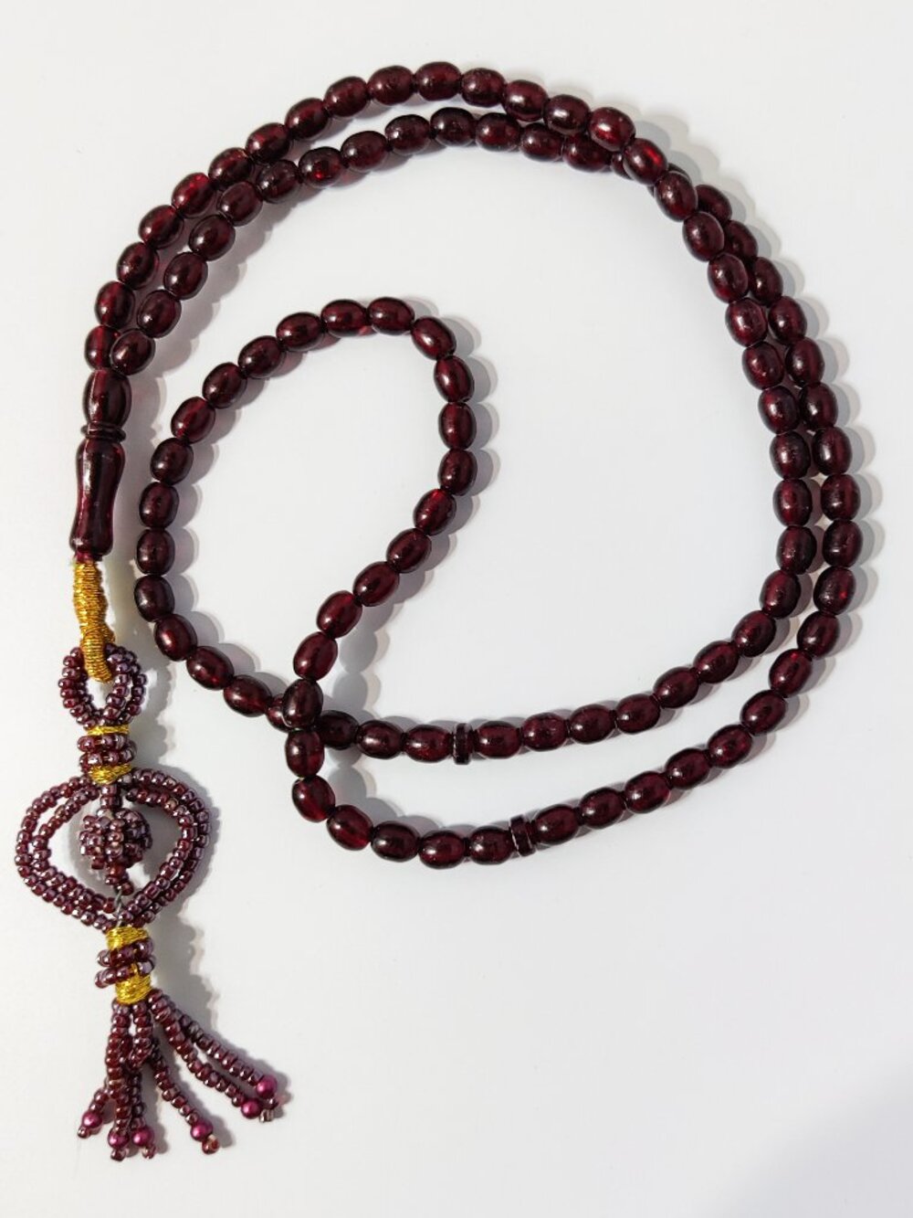 Muslim Prayer Bead Necklace 99 Beads Purple Plum Tasbih